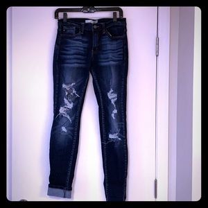 Distressed jeans